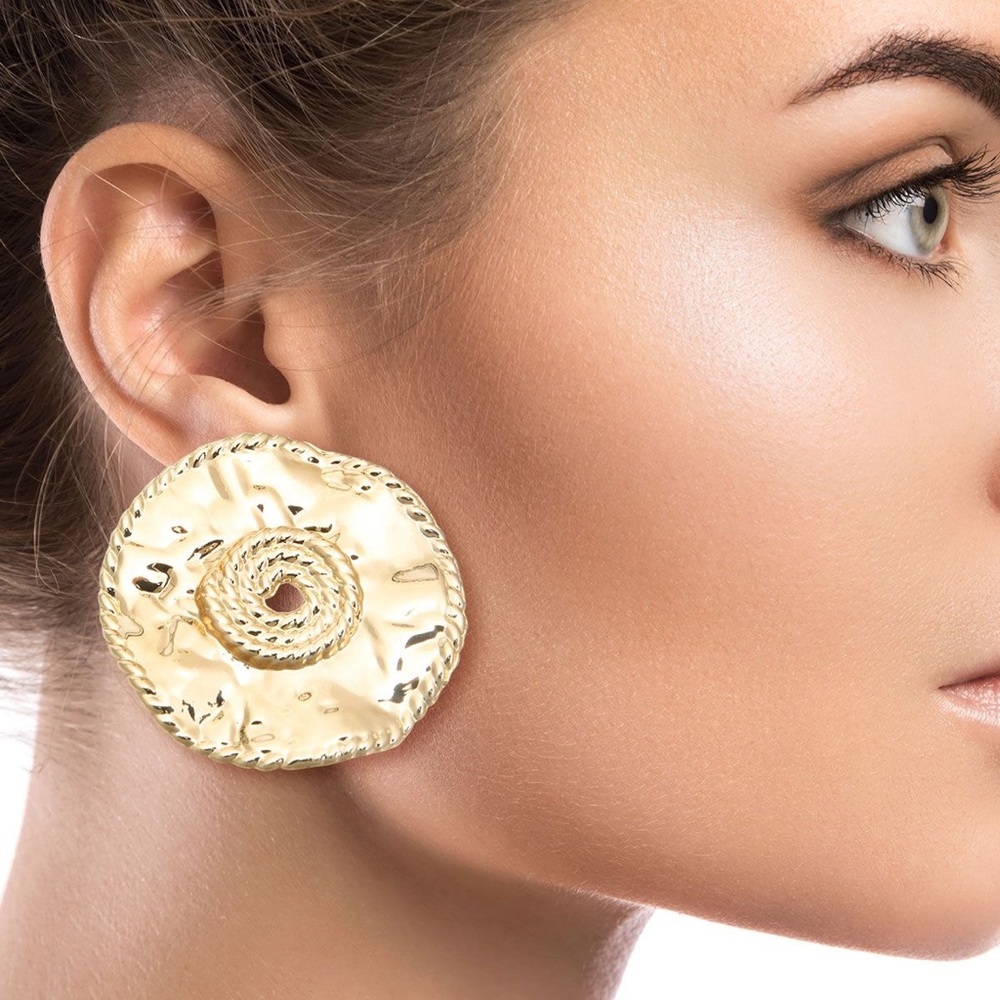 Round Rope Clip On Earrings